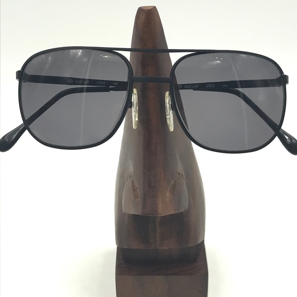 VINTAGE AVIATOR BLACK ARTCRAFT SUNGLASSES USA - Picture 1 of 7